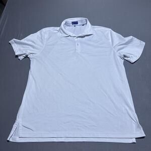 Stitch Golf Polo Shirt Mens M/L Blue White Performance Stretch Preppy